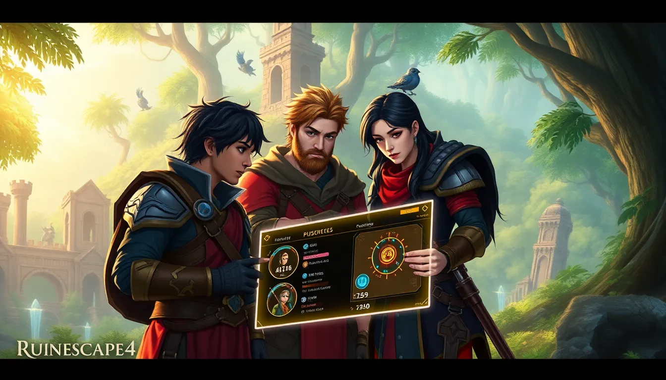 players exploring a fantasy landscape in Runescape 4.