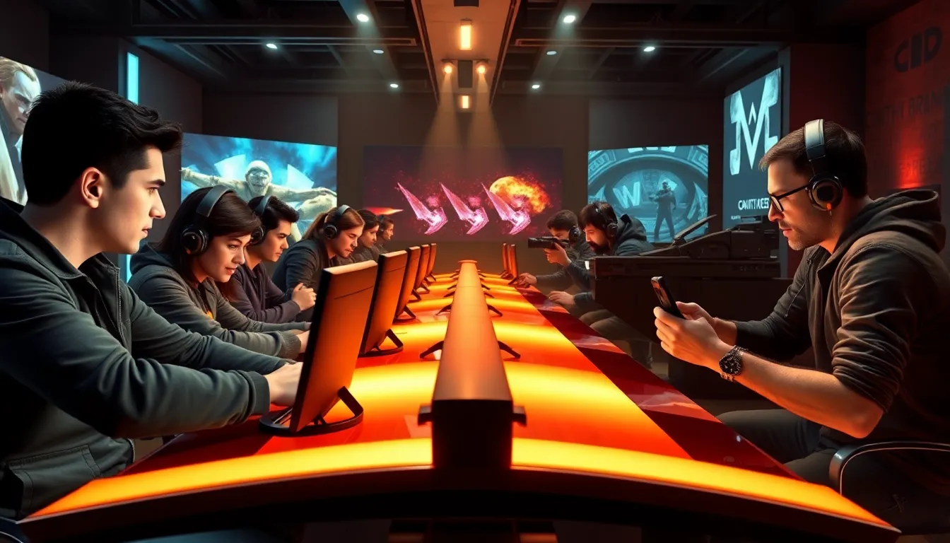 diverse gamers strategizing in an intense Counter Strike 2 match.